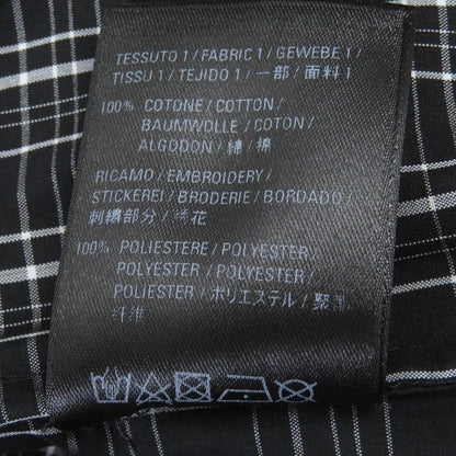 Balenciaga 19SS 571439 Logo Embroidery Oversized Poplin Check Shirt Blouson