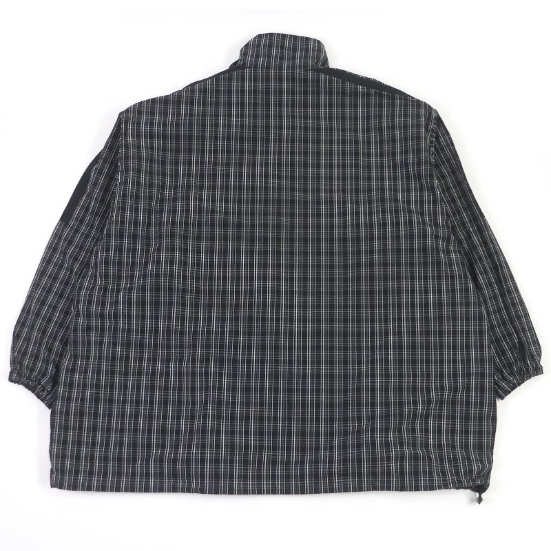 Balenciaga 19SS 571439 Logo Embroidery Oversized Poplin Check Shirt Blouson