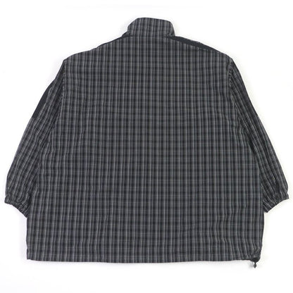 Balenciaga 19SS 571439 Logo Embroidery Oversized Poplin Check Shirt Blouson