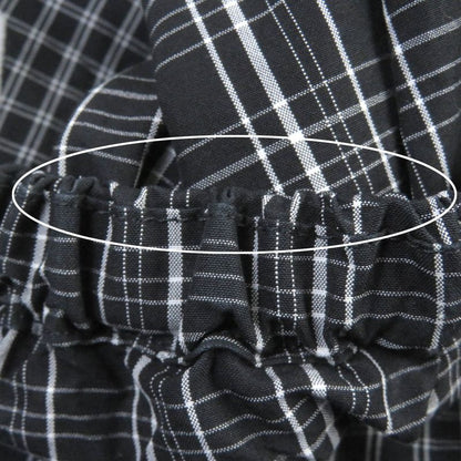 Balenciaga 19SS 571439 Logo Embroidery Oversized Poplin Check Shirt Blouson