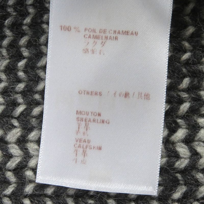 Louis Vuitton 13AW Camel 100% Collar Mouton Lamb Leather Use Karakoram Cowtin