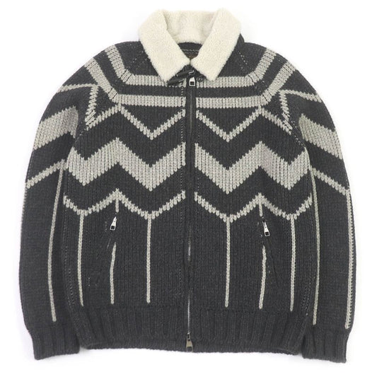 Louis Vuitton 13AW Camel 100% Collar Mouton Lamb Leather Use Karakoram Cowtin