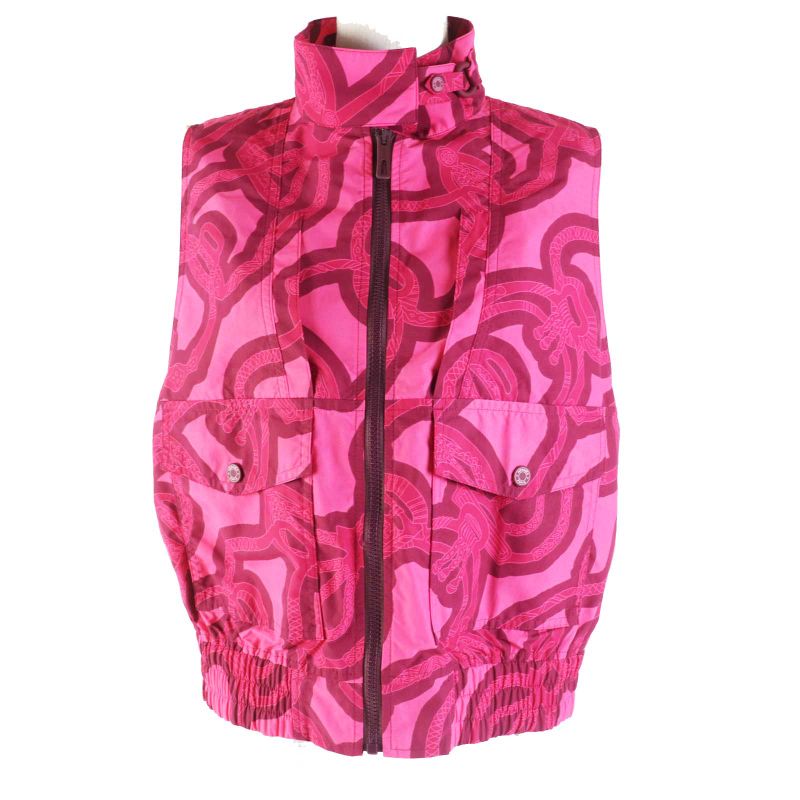 Hermes 23SS 3e0253dw Fantaisie D'etriers Stirrup Fantasy Sporty Vest Pink