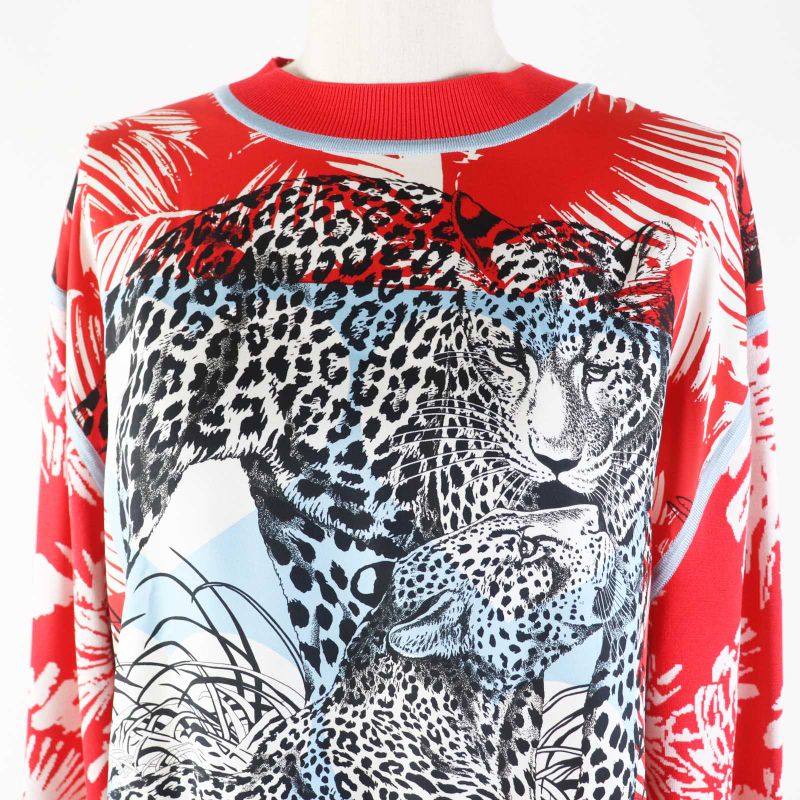Hermes 23SS 3e2816d3 Jungle LOVE Jungle Love Silk Rayon Long Sleeve Knit / Top