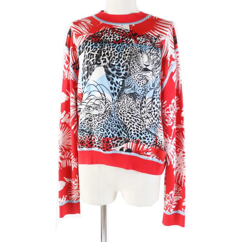 Hermes 23SS 3e2816d3 Jungle LOVE Jungle Love Silk Rayon Long Sleeve Knit / Top