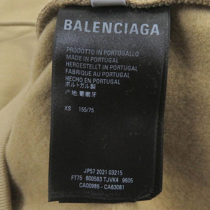 Balenciaga 22SS 600583 100% Cotton WFP Logo Print Pullover Hoodie Beige XS Made