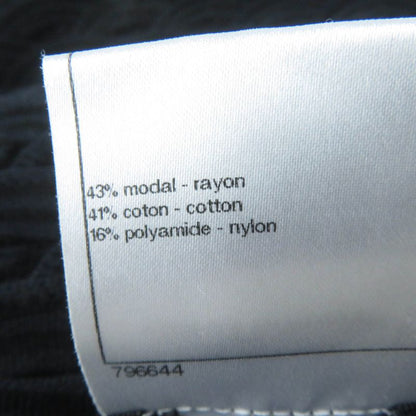 CHANEL P41318k03035 Cotton Tight Skirt With Coco Mark Black Navy 38 Made In