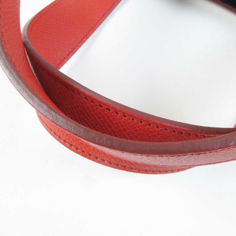 Hermes Petit H Petit Ashe Vaux Epson Felt Tote Bag Coral Pink Navy Storage