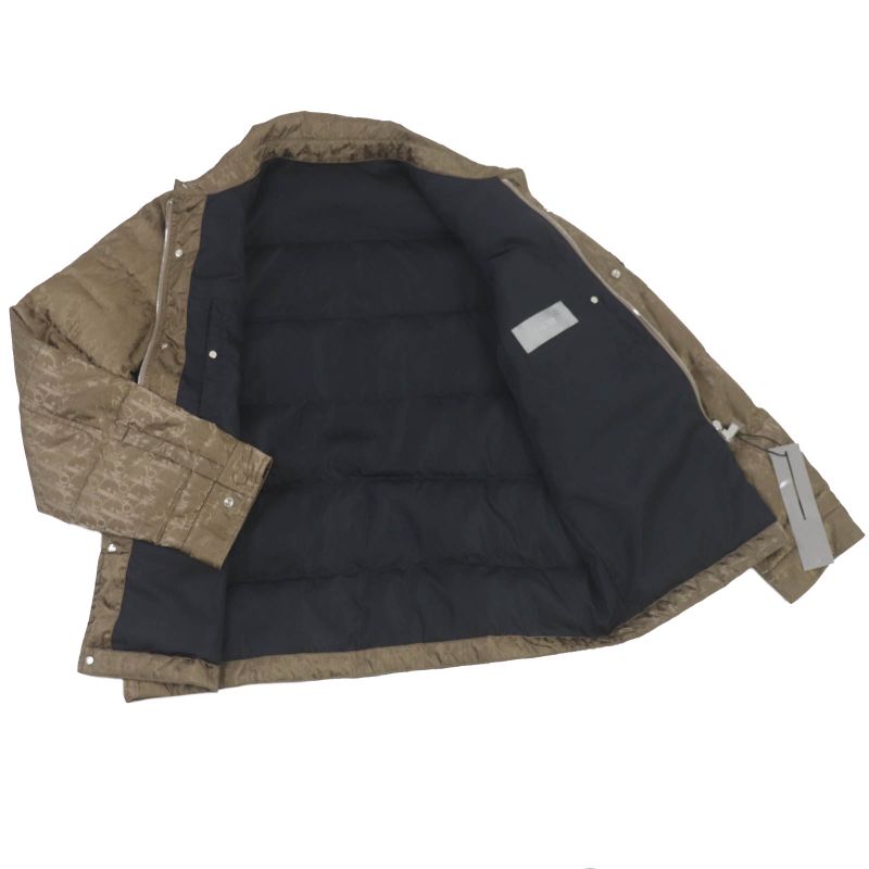 DIOR Homme 22AW 293c436a4462 Oblique Total Pattern Logo Patch WZIP Down Jacket