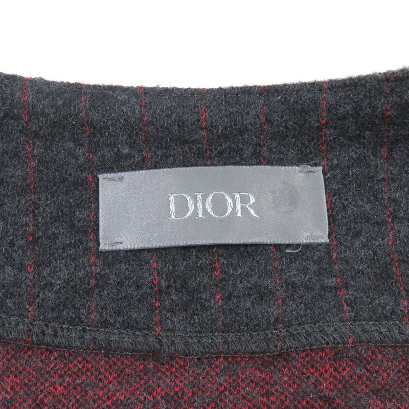 DIOR Homme 21AW 213j530a0663 Atelier Wool Cotton Stripe Short Sleeve Baseball