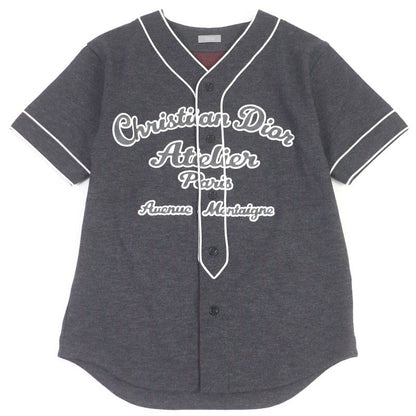 DIOR Homme 21AW 213j530a0663 Atelier Wool Cotton Stripe Short Sleeve Baseball