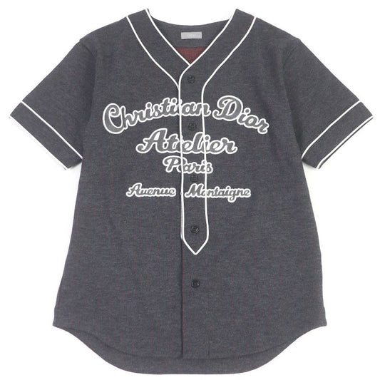 DIOR Homme 21AW 213j530a0663 Atelier Wool Cotton Stripe Short Sleeve Baseball