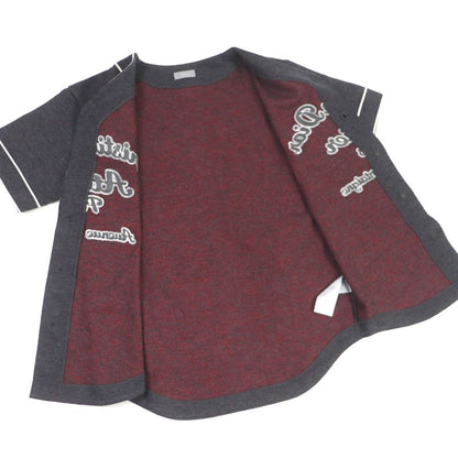 DIOR Homme 21AW 213j530a0663 Atelier Wool Cotton Stripe Short Sleeve Baseball