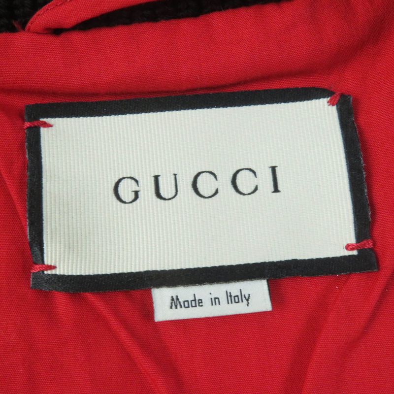 Gucci 19AW 519455 Lamb Skin Guccy Back Logo Bomber Jacket Gold 38 Made In Italy
