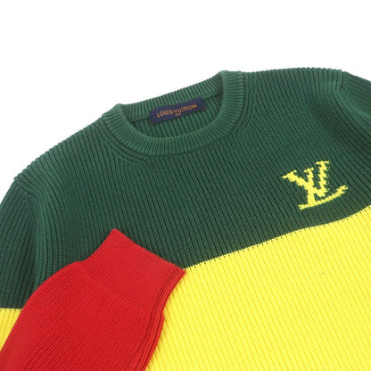 Louis Vuitton 21SS Jamaican Stripe Pullover LV Logo Long Sleeve Knit Sweater