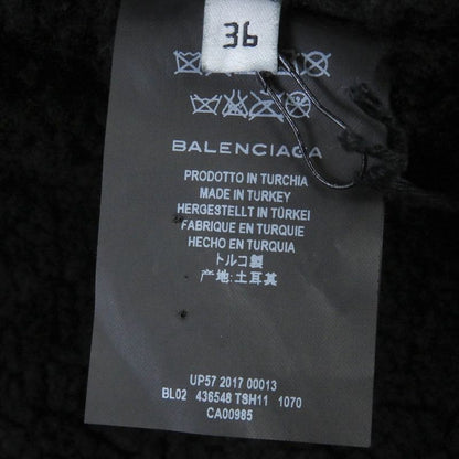 Balenciaga 17AW 436548 Bombardier Shearling Jacket Sheepskin Collar Logo