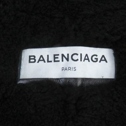 Balenciaga 17AW 436548 Bombardier Shearling Jacket Sheepskin Collar Logo
