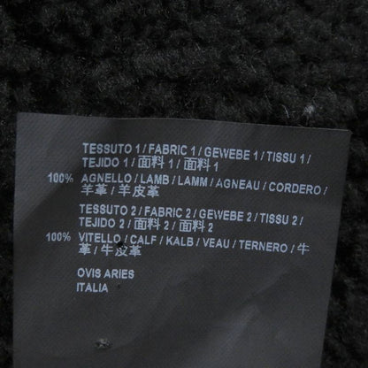 Balenciaga 17AW 436548 Bombardier Shearling Jacket Sheepskin Collar Logo