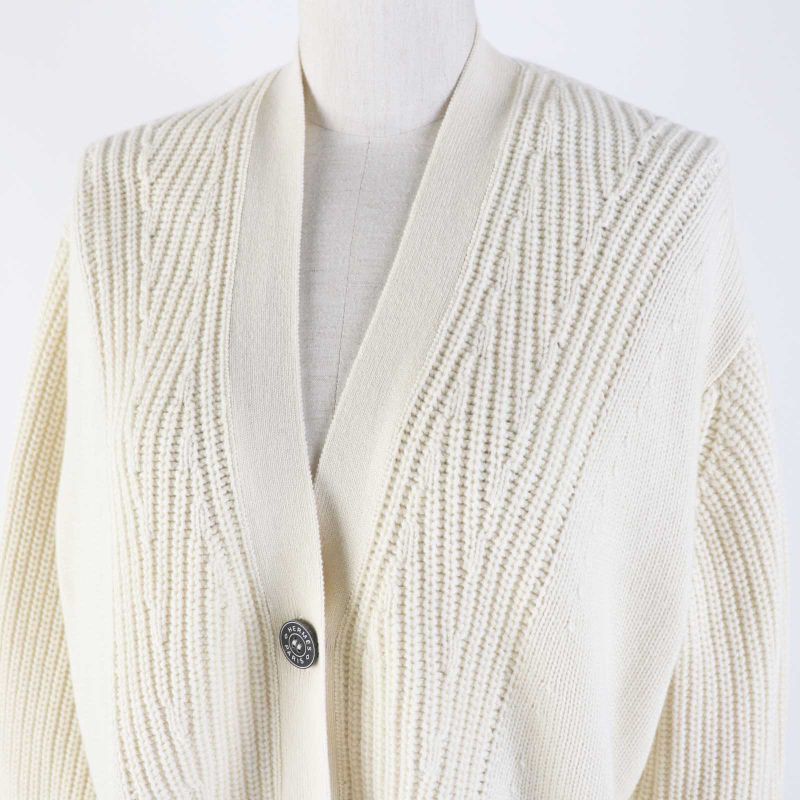 Hermes 23SS 3e2702d1 Cashmere Cotton Serie Button Long Sleeve Long Length