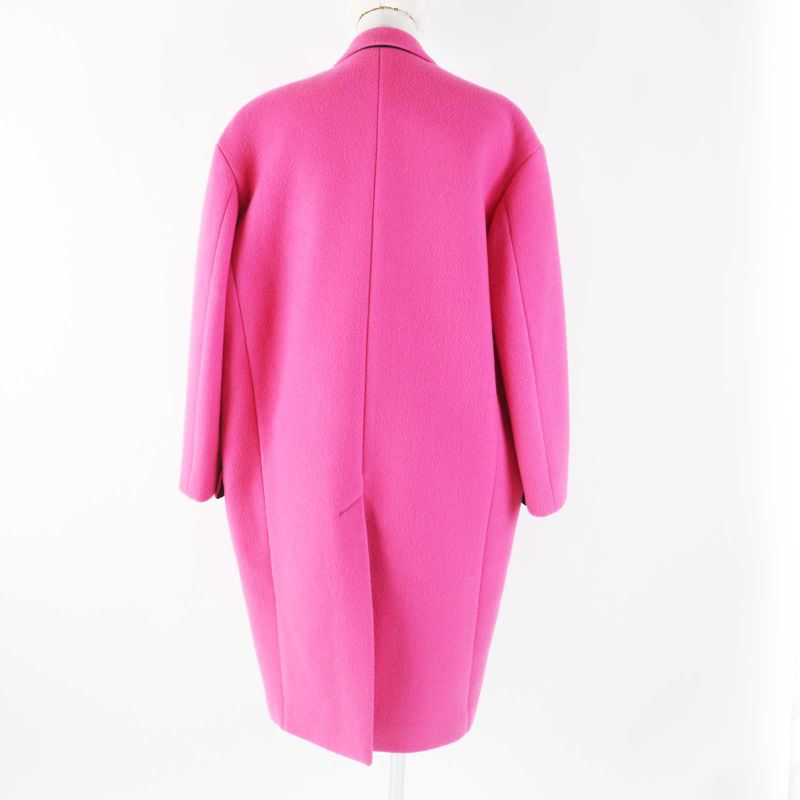 Celine 2 8h13/4903 Egg Crombie Coat 100% Cashmere 100% Silk Lining Rare Color