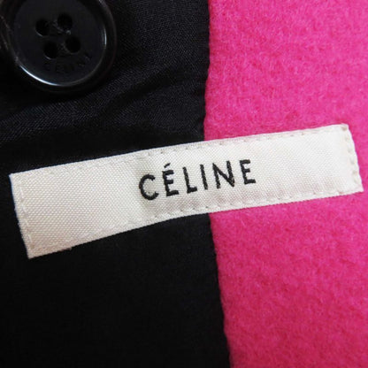 Celine 2 8h13/4903 Egg Crombie Coat 100% Cashmere 100% Silk Lining Rare Color