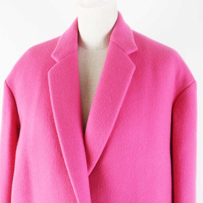 Celine 2 8h13/4903 Egg Crombie Coat 100% Cashmere 100% Silk Lining Rare Color