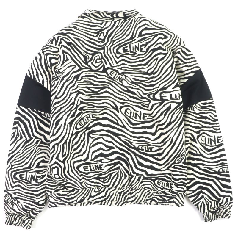 Celine 22AW 2y880426s Zebra Pattern Double Face Logo Embroidery Cotton Zip