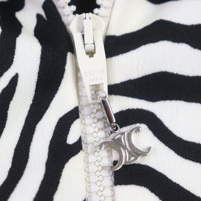 Celine 22AW 2y880426s Zebra Pattern Double Face Logo Embroidery Cotton Zip