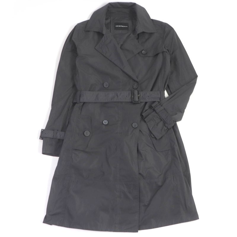 Emporio Armani Emporio Almaani 2020 Black Tag Spr Ring Coat Trench Coat