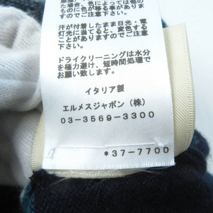 Hermes 23AW 3h2620dd Brides De Gala Tartan 100% Cashmere Crewneck Long Sleeve