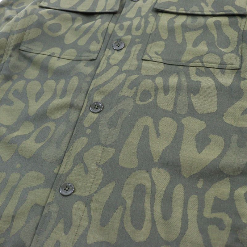 Louis Vuitton 23SS Hob02e LV Laced Wool Overshirt Lace Logo Hardware Logo