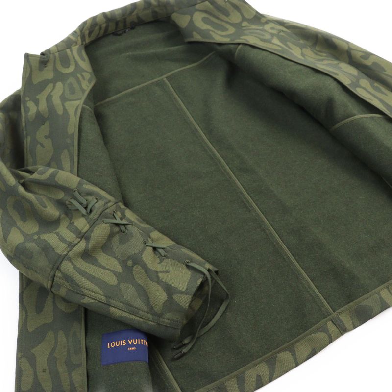 Louis Vuitton 23SS Hob02e LV Laced Wool Overshirt Lace Logo Hardware Logo