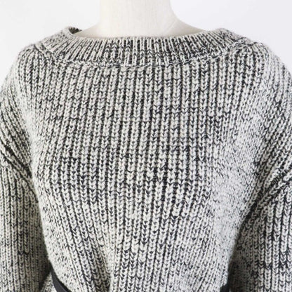 Louis Vuitton 23AW Wool Cotton Monogram Long Sleeve Chunky Knit Dress With