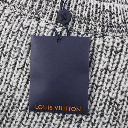 Louis Vuitton 23AW Wool Cotton Monogram Long Sleeve Chunky Knit Dress With