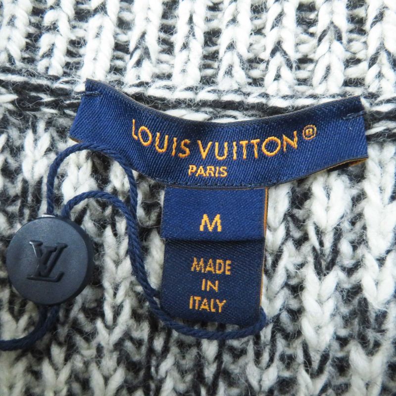 Louis Vuitton 23AW Wool Cotton Monogram Long Sleeve Chunky Knit Dress With
