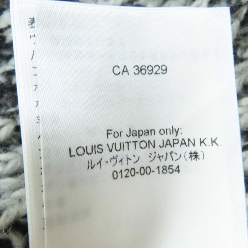 Louis Vuitton 23AW Wool Cotton Monogram Long Sleeve Chunky Knit Dress With