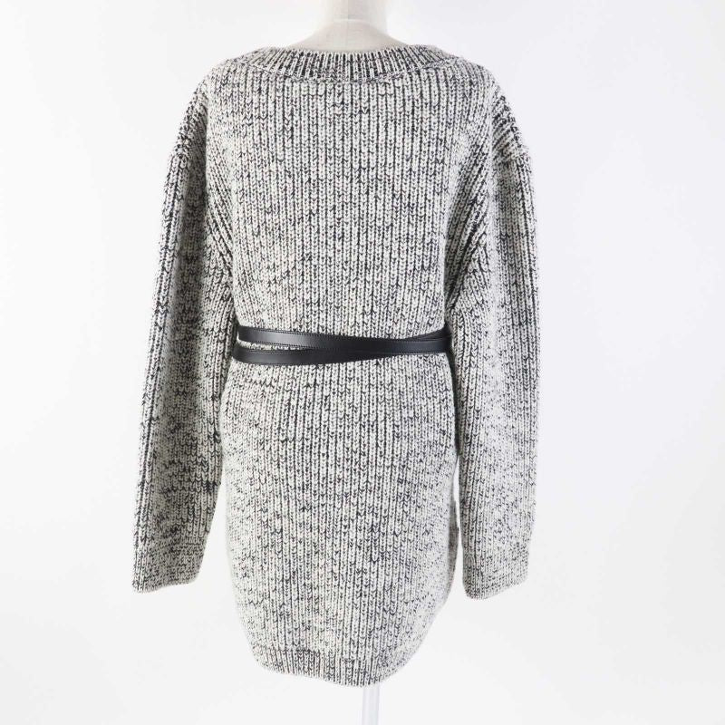 Louis Vuitton 23AW Wool Cotton Monogram Long Sleeve Chunky Knit Dress With