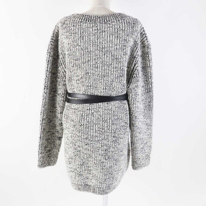 Louis Vuitton 23AW Wool Cotton Monogram Long Sleeve Chunky Knit Dress With