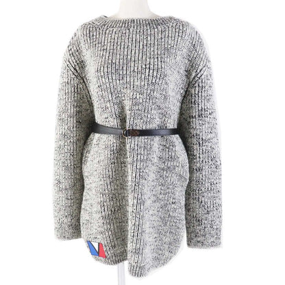 Louis Vuitton 23AW Wool Cotton Monogram Long Sleeve Chunky Knit Dress With