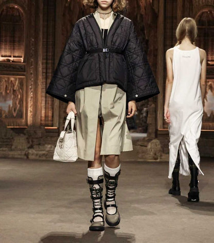 Christian DIOR 23SS 327m11a3332 Bee Embroidered Cannage Jacket 3WAY Trench