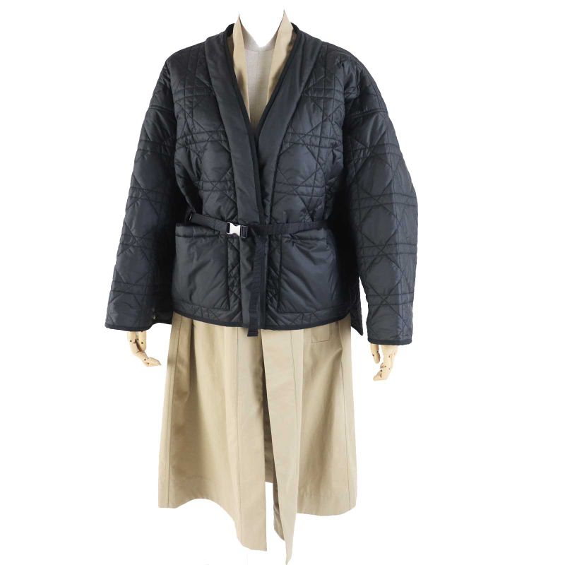 Christian DIOR 23SS 327m11a3332 Bee Embroidered Cannage Jacket 3WAY Trench