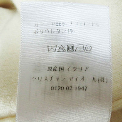 Christian DIOR 014s55am042 Cashmere Long Sleeve Knit Pullover With Logo Ivory