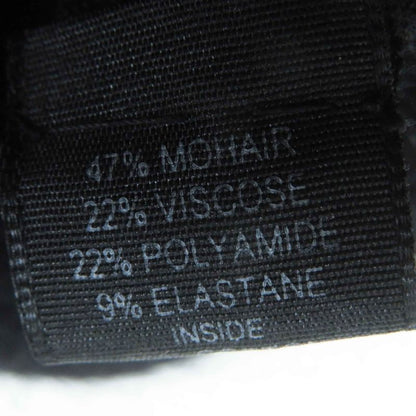 CHANEL Mohair Hat With Coco Mark Black M Made In France Ladies