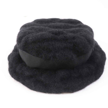 CHANEL Mohair Hat With Coco Mark Black M Made In France Ladies