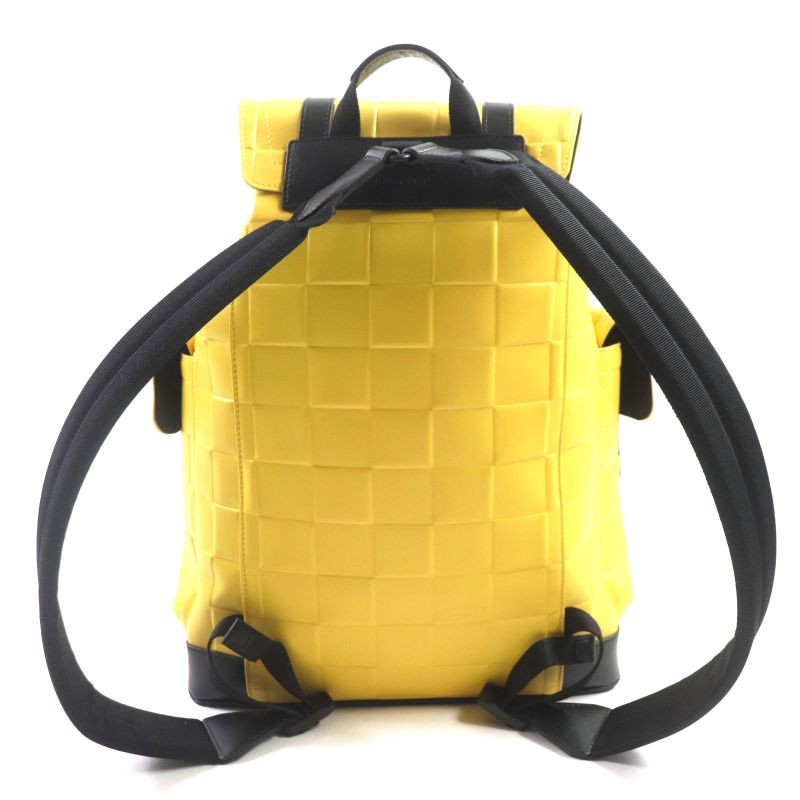 Louis Vuitton M25016 Damier Scuba Christopher MM Leather Backpack Yellow Black