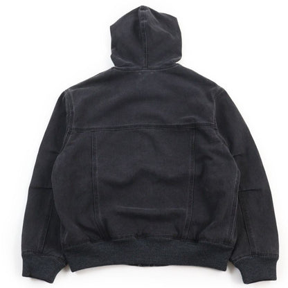 Louis Vuitton 1a5pav Zip Throw Denim Hoodie With Sash And Patch Zip Cotton