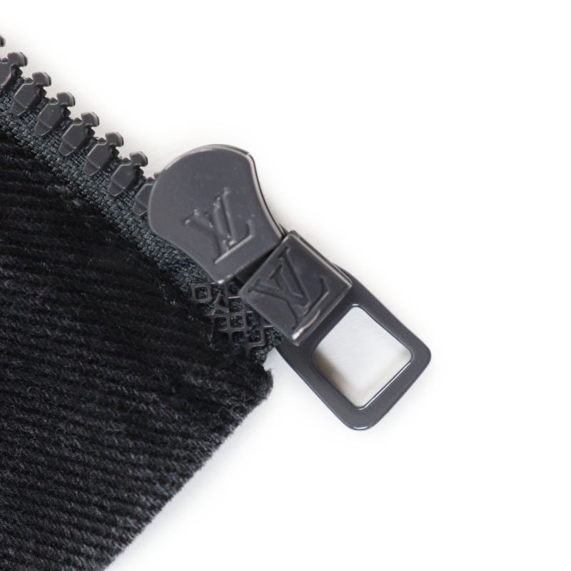 Louis Vuitton 1a5pav Zip Throw Denim Hoodie With Sash And Patch Zip Cotton