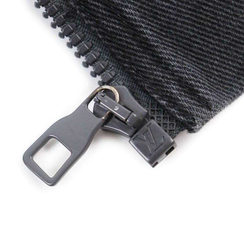 Louis Vuitton 1a5pav Zip Throw Denim Hoodie With Sash And Patch Zip Cotton