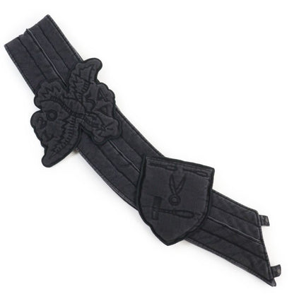 Louis Vuitton 1a5pav Zip Throw Denim Hoodie With Sash And Patch Zip Cotton