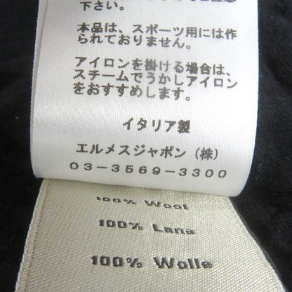 Hermes 24SS Jeu De Points Harnais 100% Wool Embossed Short Sleeve Knit Sew